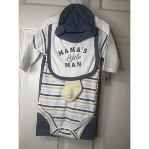 Hudson Baby Boy 6Pc Outfit Set 3-6M Mama's Little Man Cute Gift Set